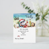 Weihnachten mit SANTA CLAUS Save the Date im Juli Postkarte (Stehend Vorderseite)