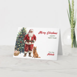 Weihnachten mit Santa Claus und finnischem Spitz-H