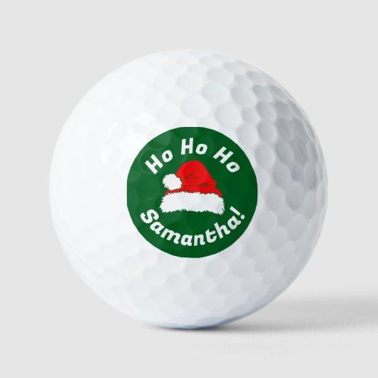 Weihnachten mit Santa-Hut Golfball (Vorderseite)