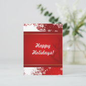 Weihnachten mit Schneerot-Hintergrundekarte (Stehend Vorderseite)