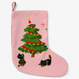 Weihnachten mit schwarzen Katzen Kleiner Weihnachtsstrumpf