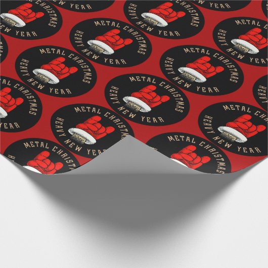 Weihnachten mit Schwermetall Geschenkpapier (Ecke)