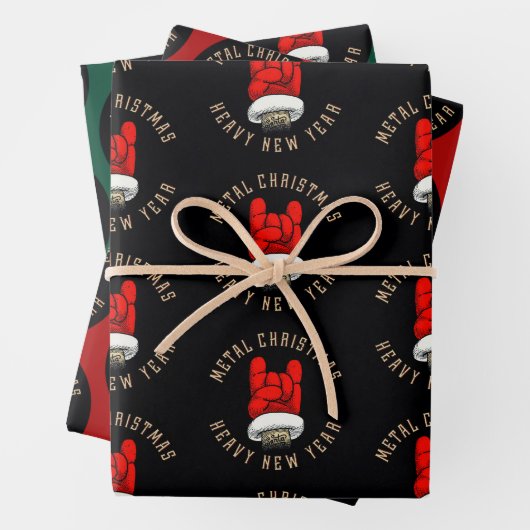 Weihnachten mit Schwermetall Geschenkpapier Set (Beispiel)