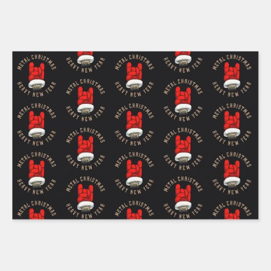 Weihnachten mit Schwermetall Geschenkpapier Set (Vorderseite)