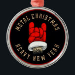 Weihnachten mit Schwermetall Ornament Aus Metall<br><div class="desc">*Customize with your choice of background color.</div>