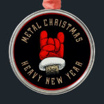 Weihnachten mit Schwermetall Ornament Aus Metall<br><div class="desc">*Customize with your choice of background color.</div>