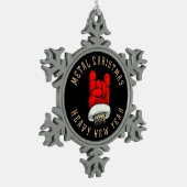 Weihnachten mit Schwermetall Schneeflocken Zinn-Ornament (Links)