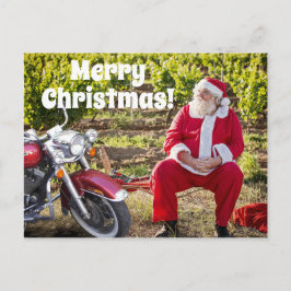 Weihnachten mit seinem Motorrad Weihnachten Postkarte