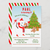 Weihnachten mit Snowman Birthday Party Einladung (Vorne/Hinten)