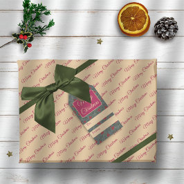 Weihnachten mit Stechpalmenbeeren Geschenkpapier