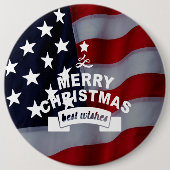 Weihnachten mit Stern: Feiern Sie die Jahreszeit Button (Vorderseite)