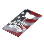 Weihnachten mit Stern: Feiern Sie die Jahreszeit Geldbeutel Flaschenöffner (Rückseite Schrägansicht)