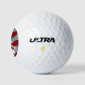 Weihnachten mit Stern: Feiern Sie die Jahreszeit Golfball (Logo)