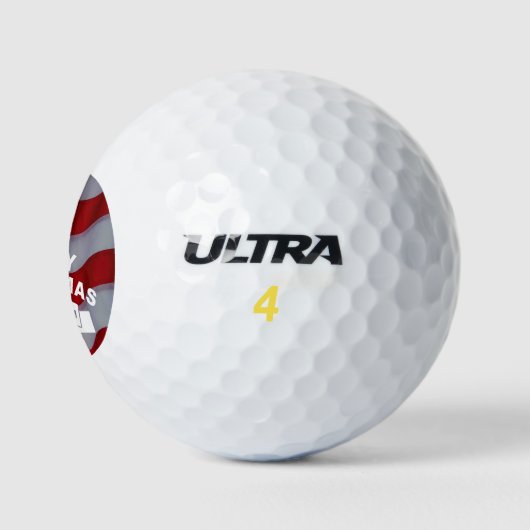 Weihnachten mit Stern: Feiern Sie die Jahreszeit Golfball (Logo)