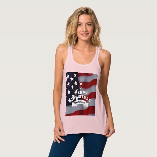 Weihnachten mit Stern: Feiern Sie die Jahreszeit Tank Top (Vorderseite Vollansicht)