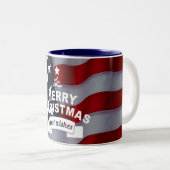 Weihnachten mit Stern: Feiern Sie die Jahreszeit Zweifarbige Tasse (VorderseiteRechts)