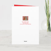 Weihnachten mit süßer roter Katze für Nichte (Rückseite)