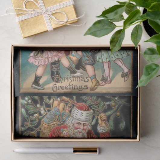 Weihnachten mit Tanz Kinder & Mistletoe Seidenpapier (Geschenk)