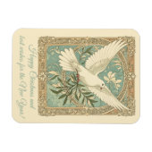 Weihnachten mit Taube und Olivenzweig  Magnet (Horizontal)