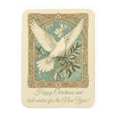 Weihnachten mit Taube und Olivenzweig  Magnet (Vertikal)