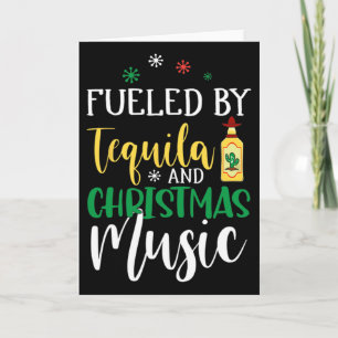 Weihnachten mit Tequila und Weihnachtsmusik Karte