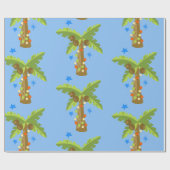 Weihnachten mit tropischen Palmen Geschenkpapier (Flach)