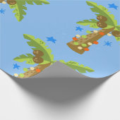 Weihnachten mit tropischen Palmen Geschenkpapier (Ecke)