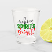 Weihnachten mit viel Glanz Schnapsglas (Vorderseite)