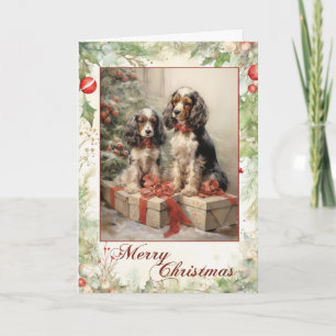 Weihnachten mit viktorianischem Cocker Spaniel Wel