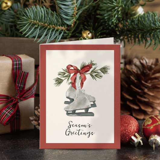 Weihnachten mit Vintage-Schlittschuhen