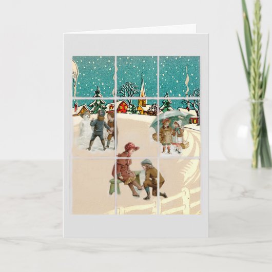 Weihnachten mit Vintagem Gefühl Karte (Vorderseite)