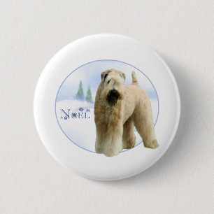 Weihnachten mit weichem Wheaten Terrier - Schaltfl Button