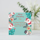 Weihnachten mit Weihnachten Einladung (Stehend Vorderseite)