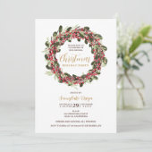 Weihnachten mit Weihnachtsfeierlichkeiten Einladung (Stehend Vorderseite)