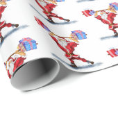 Weihnachten mit Weihnachtsgeschenken Funny Wrappin Geschenkpapier (Rolleneckpunkt)