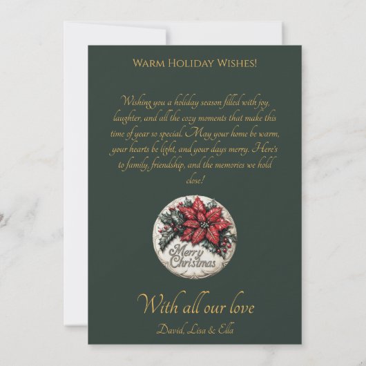 Weihnachten mit Weihnachtskarte Einladung (Rückseite)