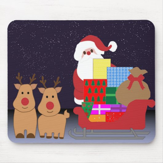 WEIHNACHTEN MIT WEIHNACHTSMANN MOUSEPAD (Vorne)