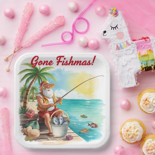 Weihnachten mit Weihnachtsmann-Papierplatte Pappteller (Party)