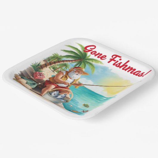 Weihnachten mit Weihnachtsmann-Papierplatte Pappteller (Gewinkelt)