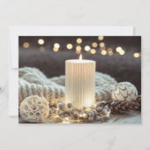 Weihnachten mit weißer Kerze (Vorderseite)