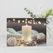 Weihnachten mit weißer Kerze (Stehend Vorderseite)