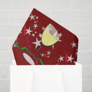 Weihnachten mit Weißwein Seidenpapier