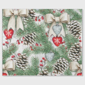 "Weihnachten mit Wilden Samen und Herz" Geschenkpapier (Flach)