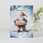 Weihnachten mit Zeichen Frohe Weihnachten (Stehend Vorderseite)