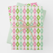 Weihnachten Mitte des 20. Jahrhunderts mit rosa un Geschenkpapier Set (Beispiel)