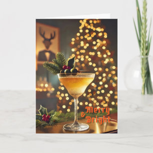 Weihnachten Mitte des Jahrhunderts Merry & Bright Karte