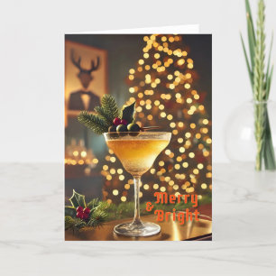 Weihnachten Mitte des Jahrhunderts Merry & Bright Karte