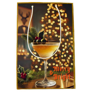 Weihnachten Mitte des Jahrhunderts Merry & Bright  Mittlere Geschenktüte