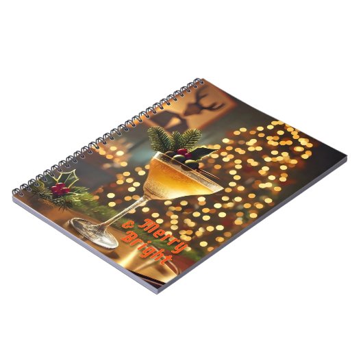 Weihnachten Mitte des Jahrhunderts Merry & Bright  Notizblock (Linke Seite)