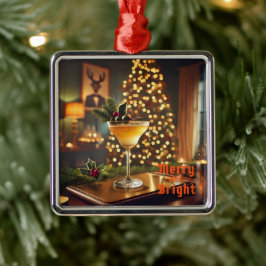 Weihnachten Mitte des Jahrhunderts Merry & Bright  Ornament Aus Metall